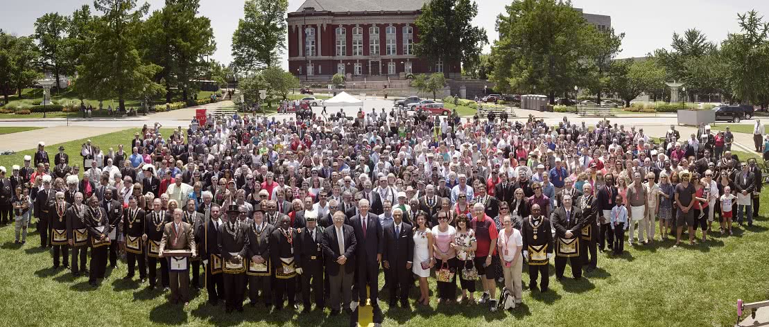 panorama of the 2015 time capsule ceremony