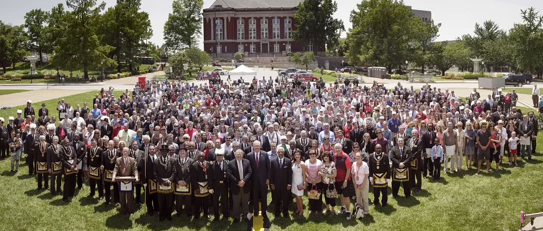 panorama of the 2015 time capsule ceremony